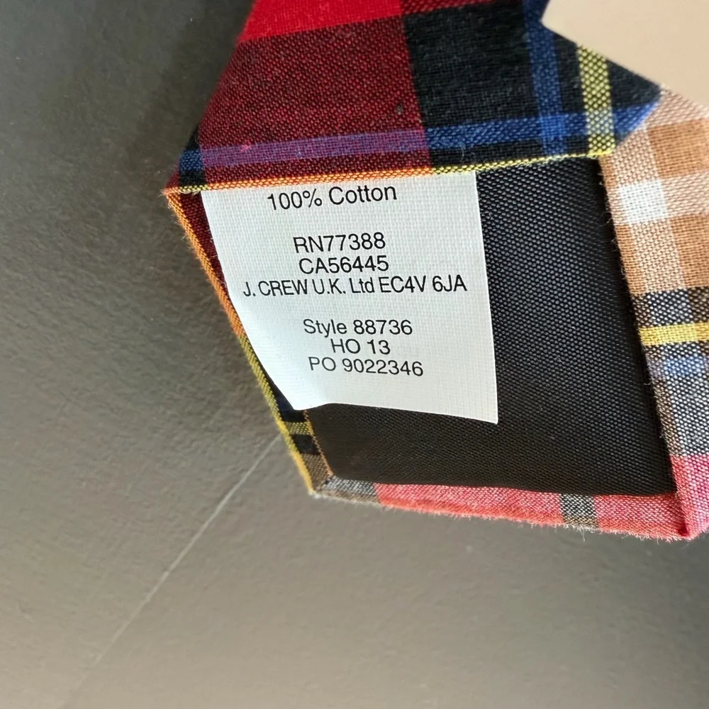 J. Crew | Crewcuts | Red Plaid Zip Tie | 52” Length | NWT